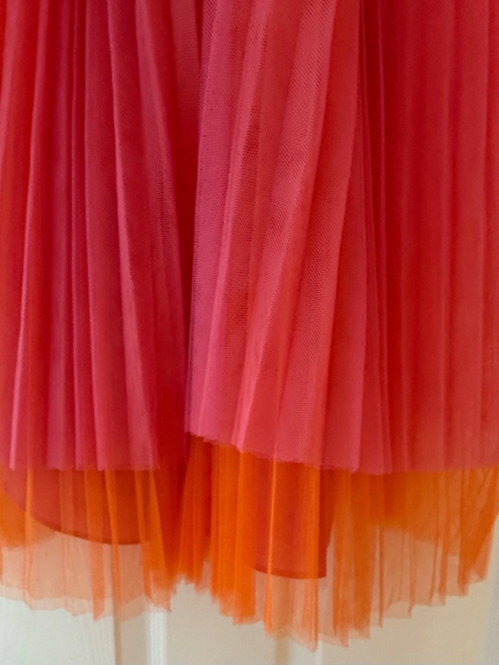 AMUR Hot Pink and Orange Pleated Mini Dress - Picture 5 of 6